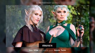 Tattooed Shemale Izzy Wilde's Big Tits - free porn on 1PORNO.NET
