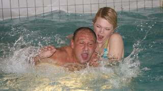 Old Meets Young by the Pool - the best porn without registration 1PORNO.NET
