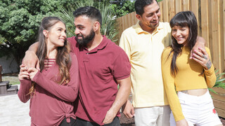 Stepdad Shares Stepdaughter in Wild Foursome Bake Session - free porn on 1PORNO.NET