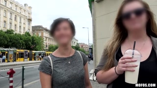 Russian brunette babe gets nailed outdoors - free porn on 1PORNO.NET