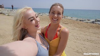 Bad Beach Babes - Doggystyle & Facial with Natural Tits - free porn on 1PORNO.NET