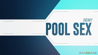Tattooed Brunette Gets Wet in the Pool - the best porn without registration 1PORNO.NET