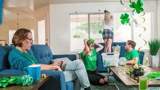 Step Fantasy Gets Real - Big Ass Brunette & Blonde in St. Paddy's Fuck Fest - the best porn without registration 1PORNO.NET