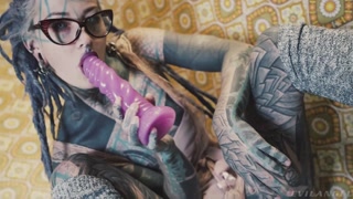 Tattooed Artists Anuskatzz & Lily Lu Rough Anal & Facial - หนังโป๊ที่ดีที่สุดโดยไม่ต้องลงทะเบียน 1PORNO.NET