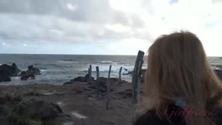 Amateur redhead GF Rococo Royalle rides hard on the beach road - the best porn without registration 1PORNO.NET