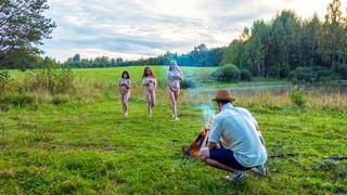 Hot 18+ Blonde & Brunette in Cowgirl Rodeo 3/4 Foursome - the best porn without registration 1PORNO.NET