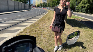 French Babe Jade Jadore Flashes Tits Outdoors and Rides Moped to Hidden Spot - free porn on 1PORNO.NET