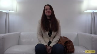 Brunette Katka from Europe Fucks for Audition - free porn on 1PORNO.NET