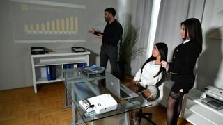 Distracted Office Babes: Martina Smeraldi & Emily Pink in Strap-On Action - the best porn without registration 1PORNO.NET